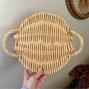 vintage wicker tray